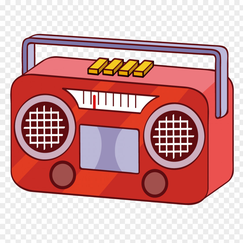 Red Radio Tape Recorder PNG