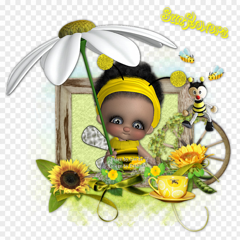 Sunflower Honey Bee PNG