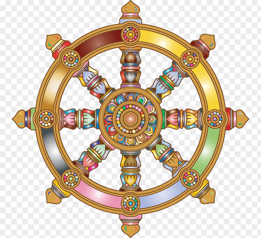 Wheel Of Dharma Dharmachakra Buddhism Buddhist Symbolism Clip Art PNG