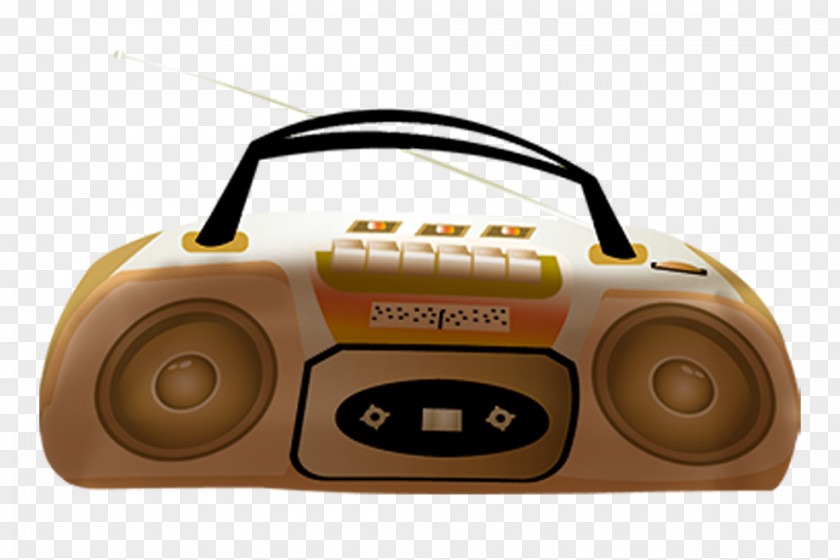 Hand-painted Radios Cartoon PNG