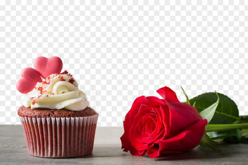 Rose Cake Tea Cupcake Wedding Topper Valentines Day PNG