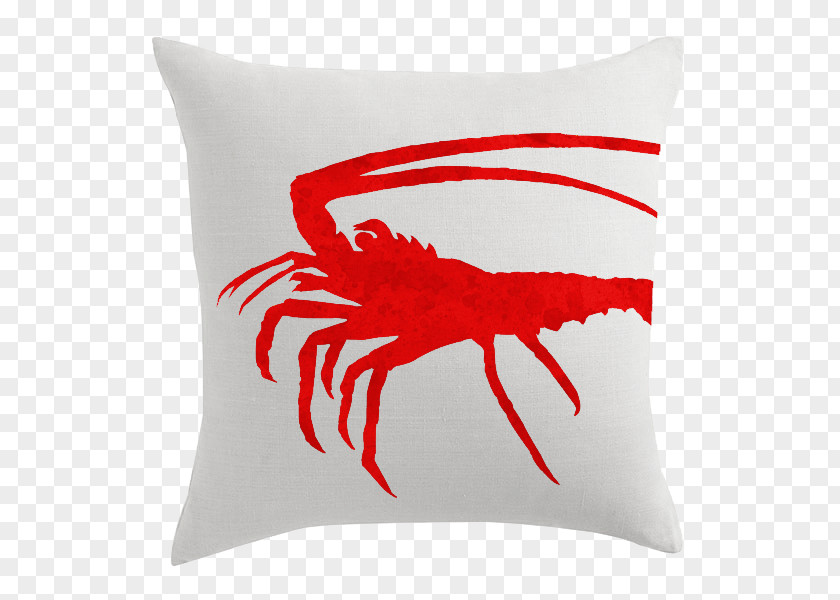 Spiny Lobster Seafood Pillow Cushion PNG