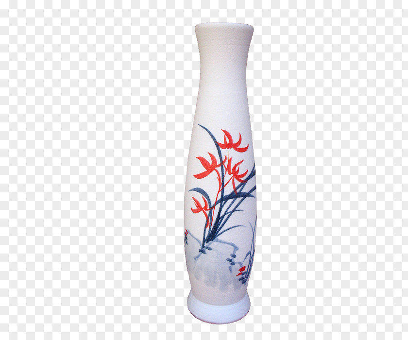 Vase Painting Chinese Porcelain Blue And White Pottery PNG