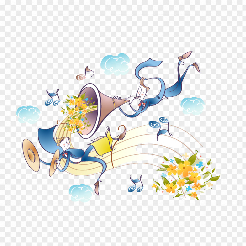Vector Trumpet Cartoon Characters Cizgi Film Ve Mxfczik Musical Instrument Wallpaper PNG