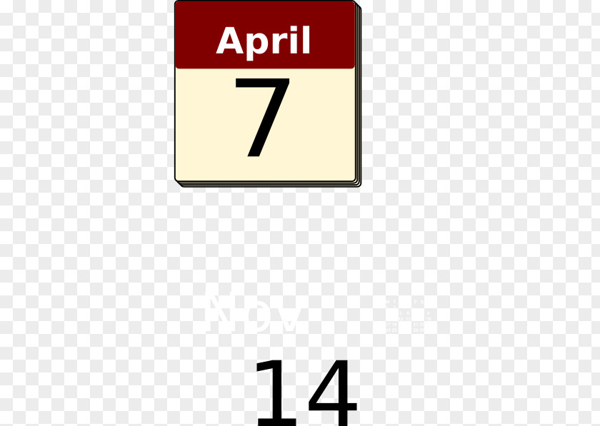 April Calendar 7 Royalty-free Clip Art PNG