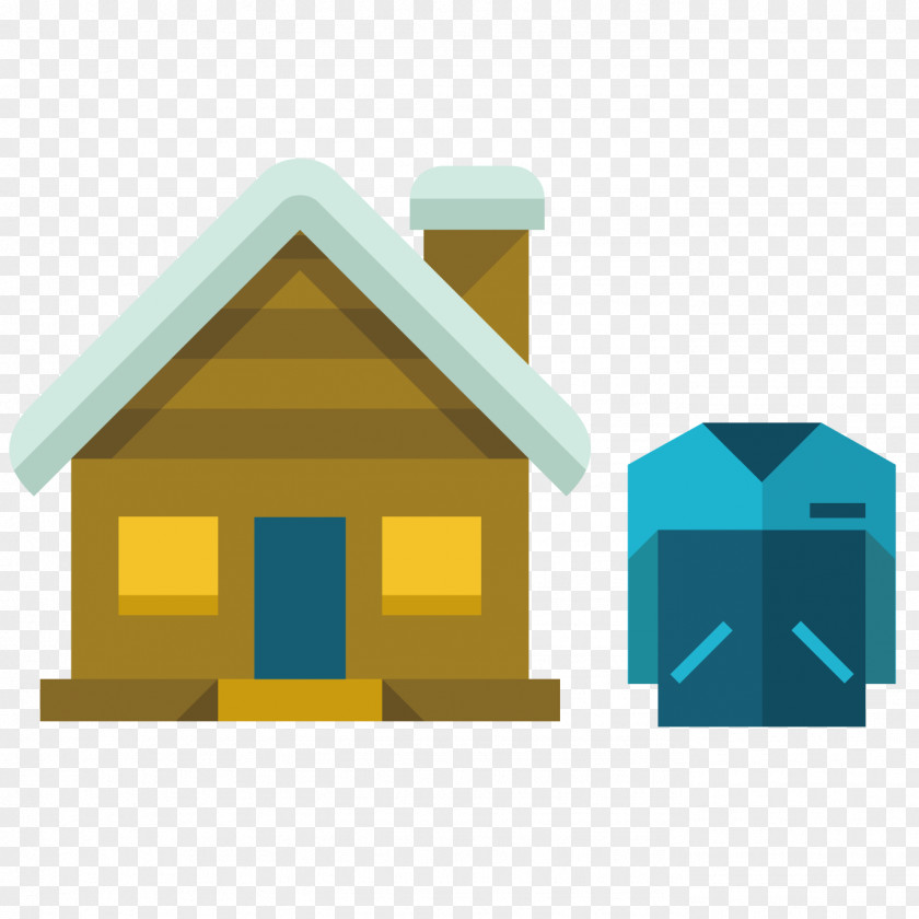 Cabin House And Clothes Vector Material Euclidean Architecture PNG