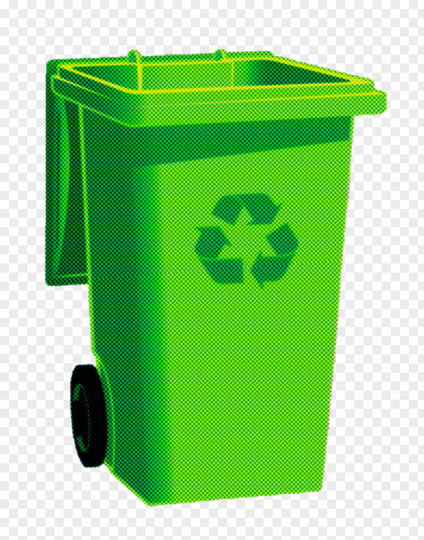Green Recycling Bin Waste Container Containment Plastic PNG