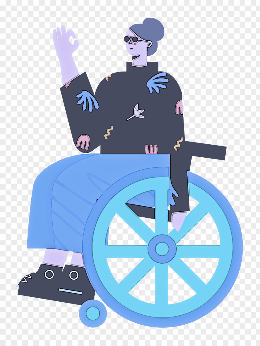 Sitting On Wheelchair Woman Lady PNG