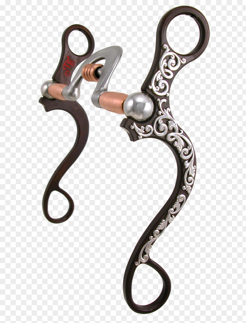 Brown Floral Tom Balding Bits & Spurs Horse The Equalizer Cowboy Snaffle Bit PNG