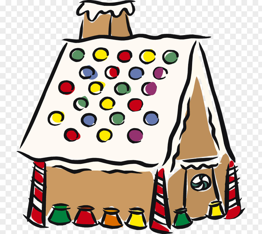 Christmas Gingerbread House Candy Cane Man PNG