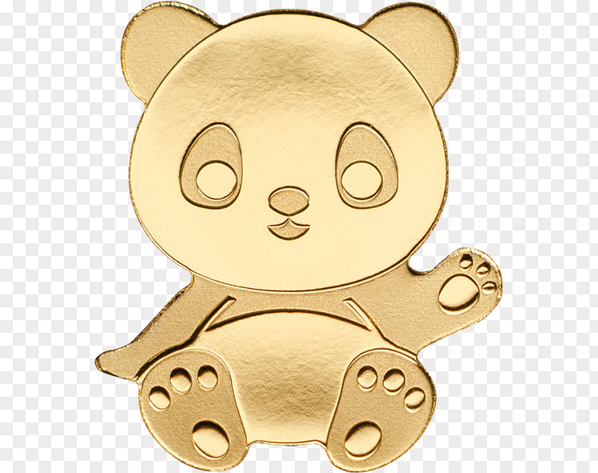 Coin Giant Panda Gold Chinese PNG
