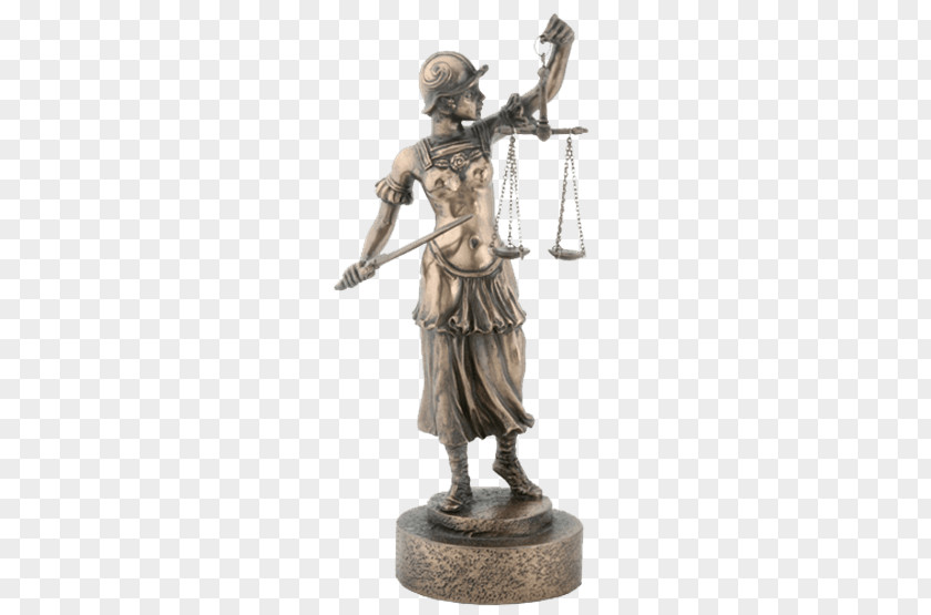 Goddess Statue Lady Justice Classical Sculpture Bronze PNG