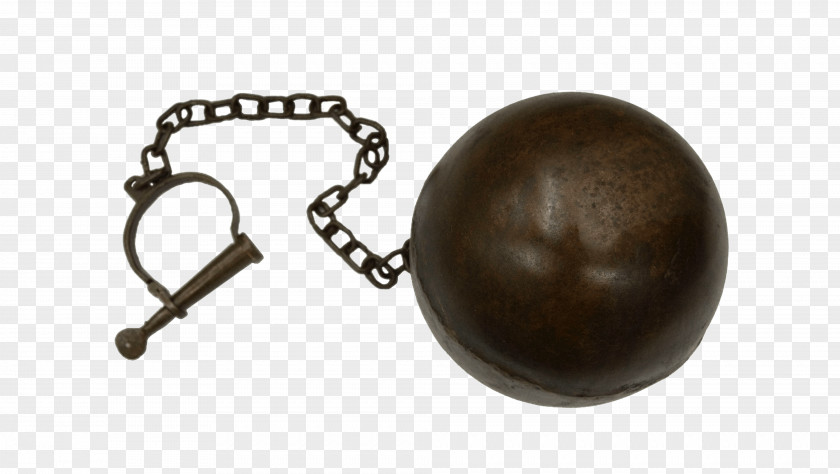 Prisoner's Foot Handcuffs Ball And Chain Flail Weapon PNG