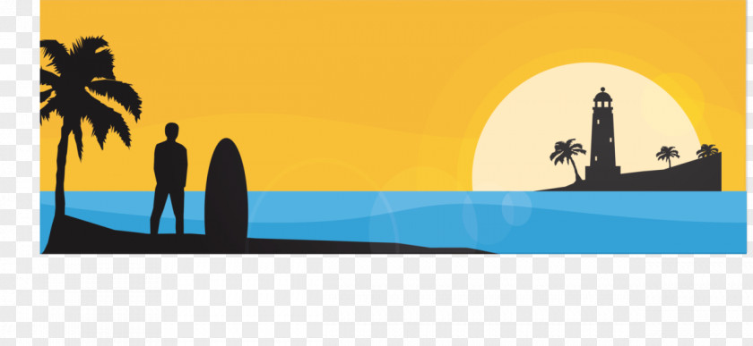 Surfing Web Banner Surfers Paradise Logo PNG