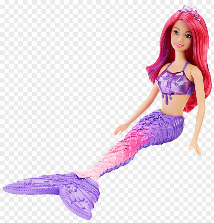 Toy Barbie Gem Kingdom Mermaid Doll Rainbow Lights Fashion PNG