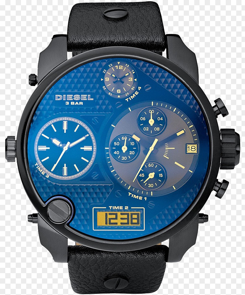 Watches Diesel Analog Watch Chronograph Leather PNG
