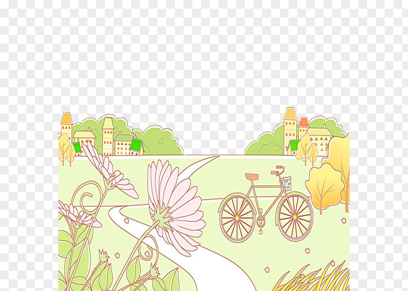 A Bike Bicycle Cartoon PNG