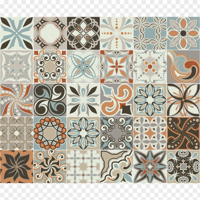 Bali Carrelage Cement Tile Sticker PNG