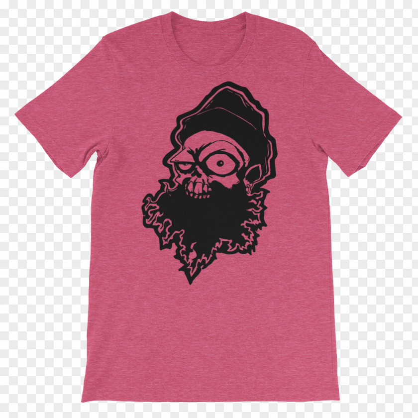 Bearded Skull T-shirt Raglan Sleeve Unisex PNG