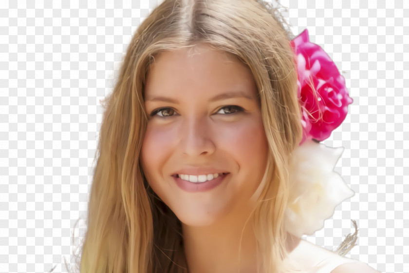 Lace Wig Laugh Summer Girl PNG