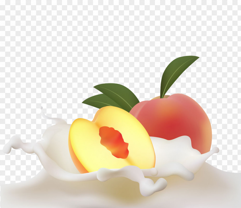 Peach Milk Juice Cows Apple PNG