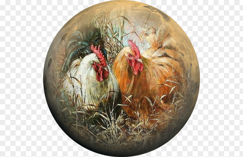 Chicken Oil Painting Rooster Art PNG