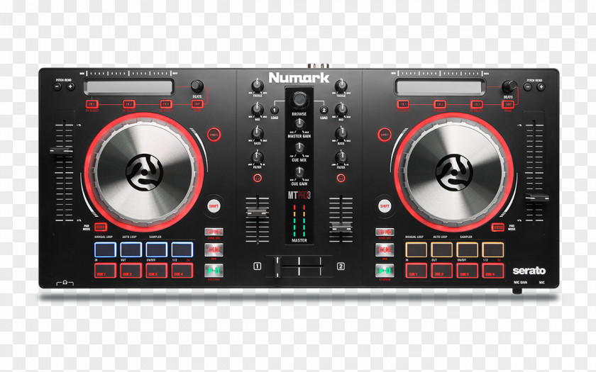 DJ Controller Disc Jockey Numark Industries Serato Audio Research Fade PNG