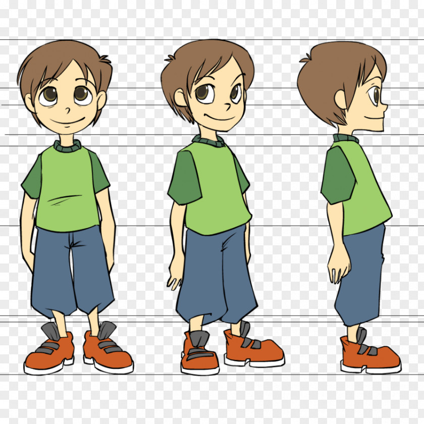 Cartoon Character Model Sheet Animation Blueprint PNG