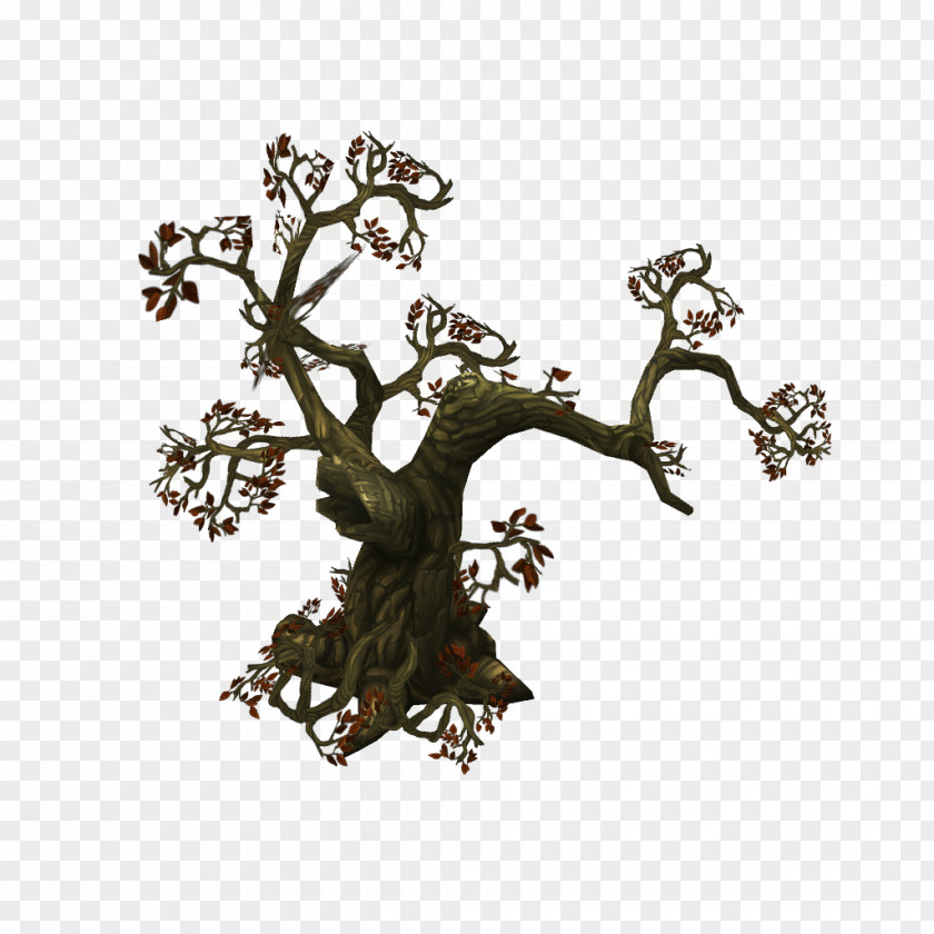 Dead Leaves Low Poly Tree 3D Modeling Computer Graphics Texture PNG