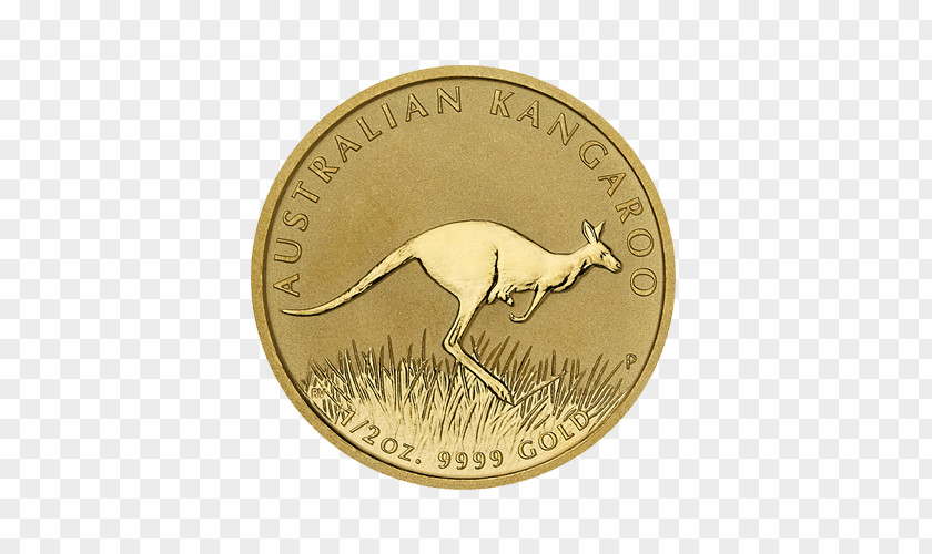 Australia Kangaroo Gold Coin Krugerrand Silver PNG