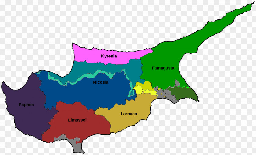 Map Cyprus Vector PNG