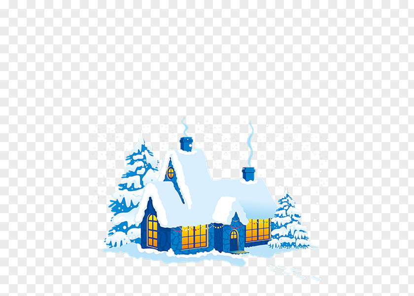 Snow House Santa Claus Christmas Decoration Clip Art PNG