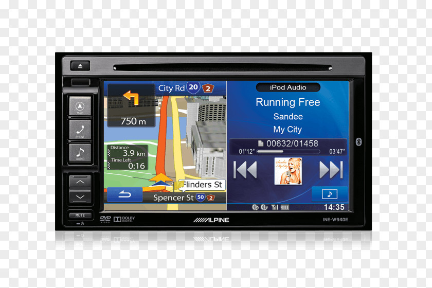 Alpine Cloud Automotive Navigation System Car GPS Systems Electronics Head Unit PNG