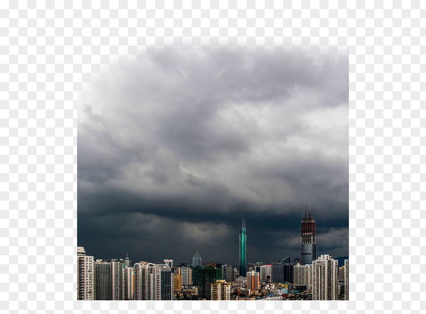 Black Clouds Dominate The City Cloud Sky Fog PNG