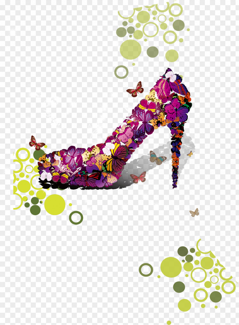 Butterfly Heels Poster Shoe PNG