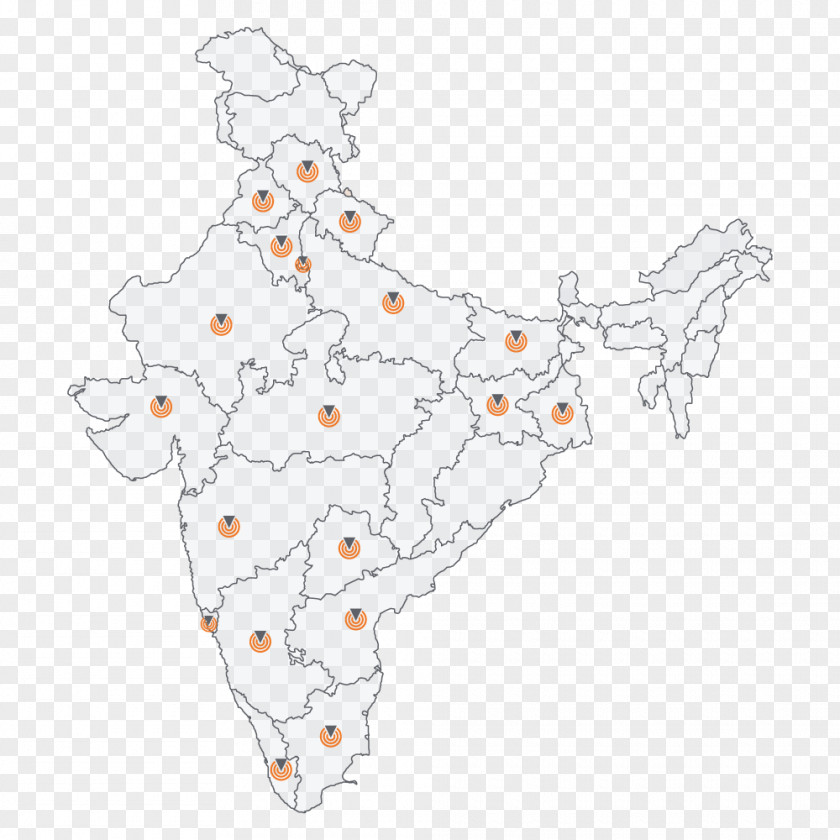 Gps Location Map India Line Point PNG