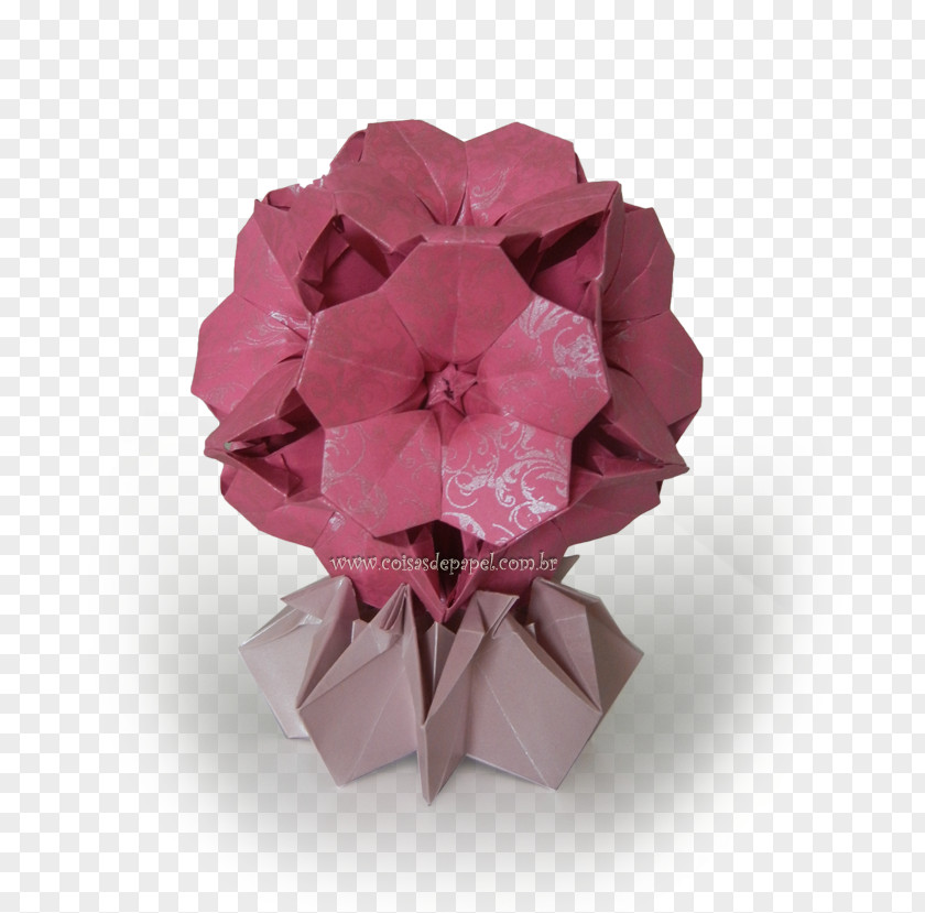 Kusudama Paper Allamanda Cathartica Origami Cut Flowers PNG