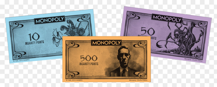 Monopoly Money USAopoly Cthulhu Board Game PNG