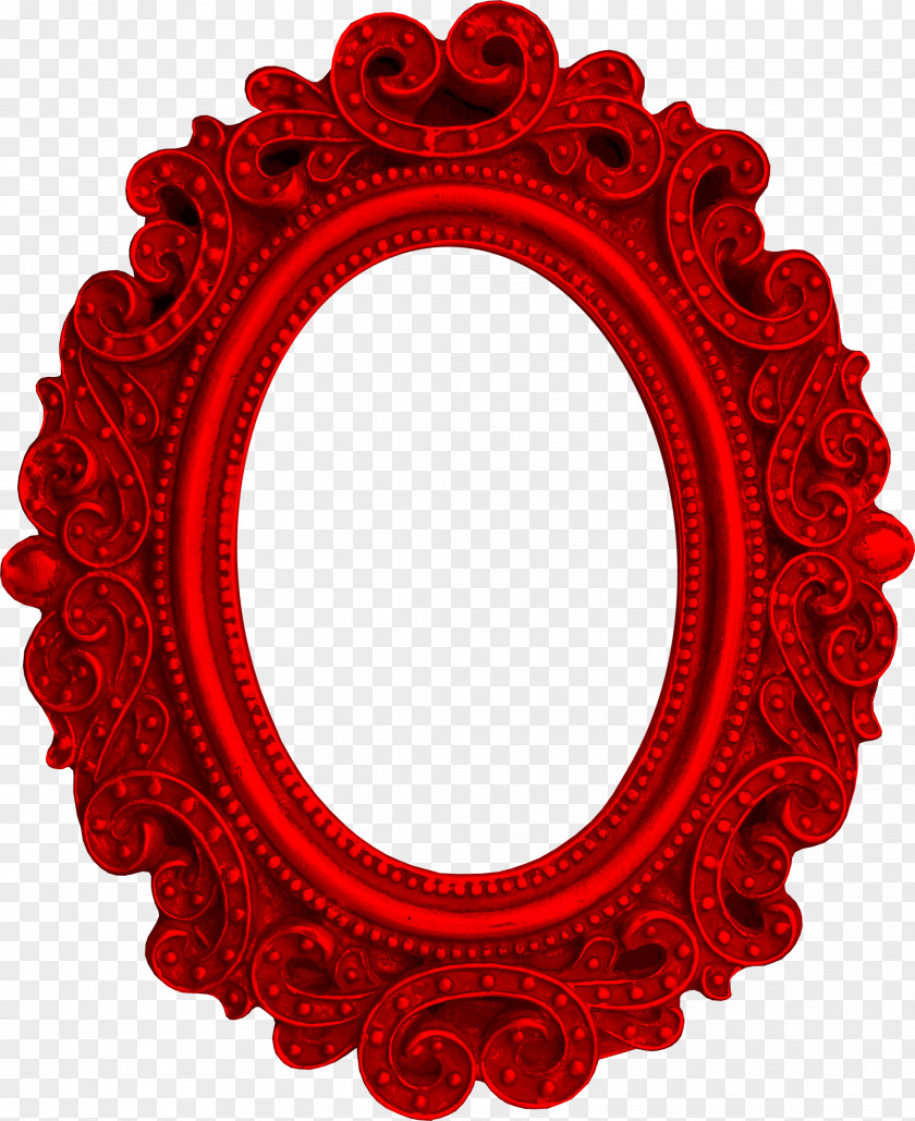 рамка Picture Frames Red Oval PNG