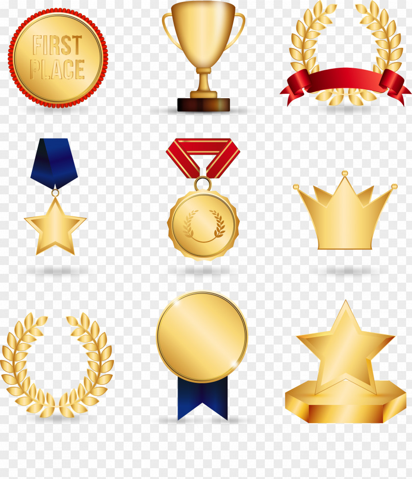 Awards Gold Medal Trophy Clip Art PNG
