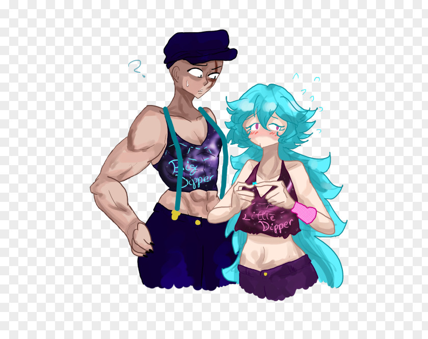 Rain Couple Cartoon Muscle Costume Legendary Creature PNG