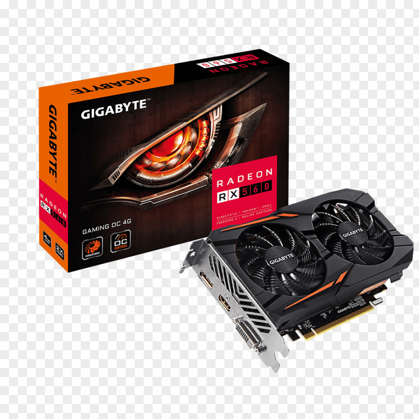 Sapphire Graphics Cards & Video Adapters GDDR5 SDRAM AMD Radeon 500 Series Gigabyte Technology PNG