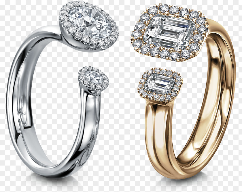 And Riotous With Colour Engagement Ring Satellite Diamond Wedding PNG