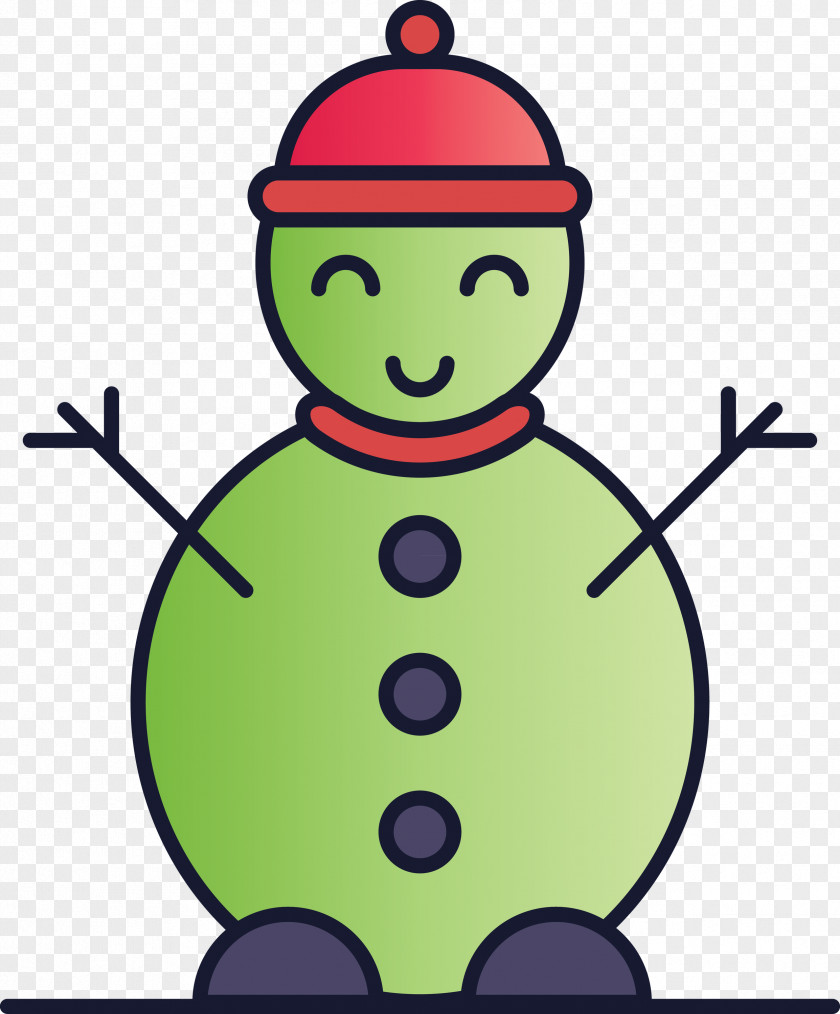 Cartoon Green Smile PNG