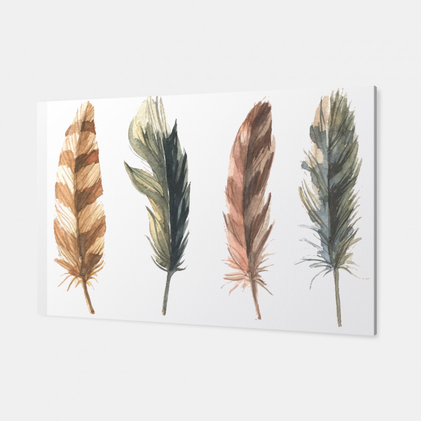 Feather Watercolor Painting Paintbrush PNG