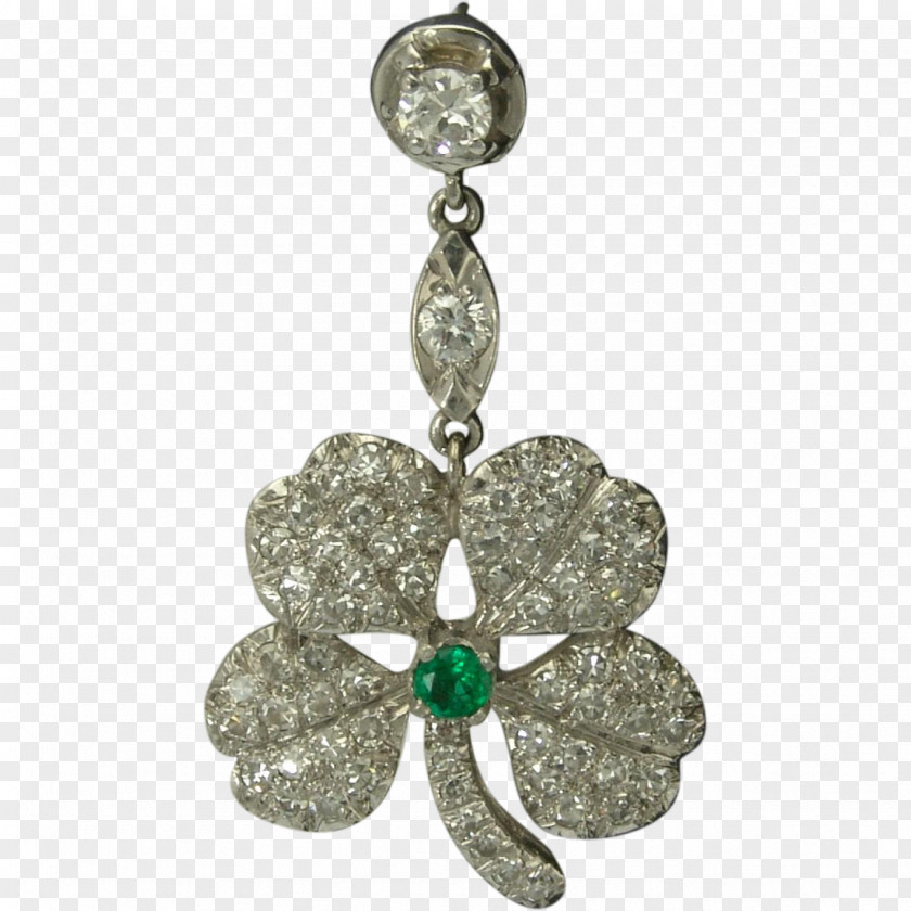 Four Leaf Clover Earring Jewellery Gemstone Charms & Pendants Emerald PNG