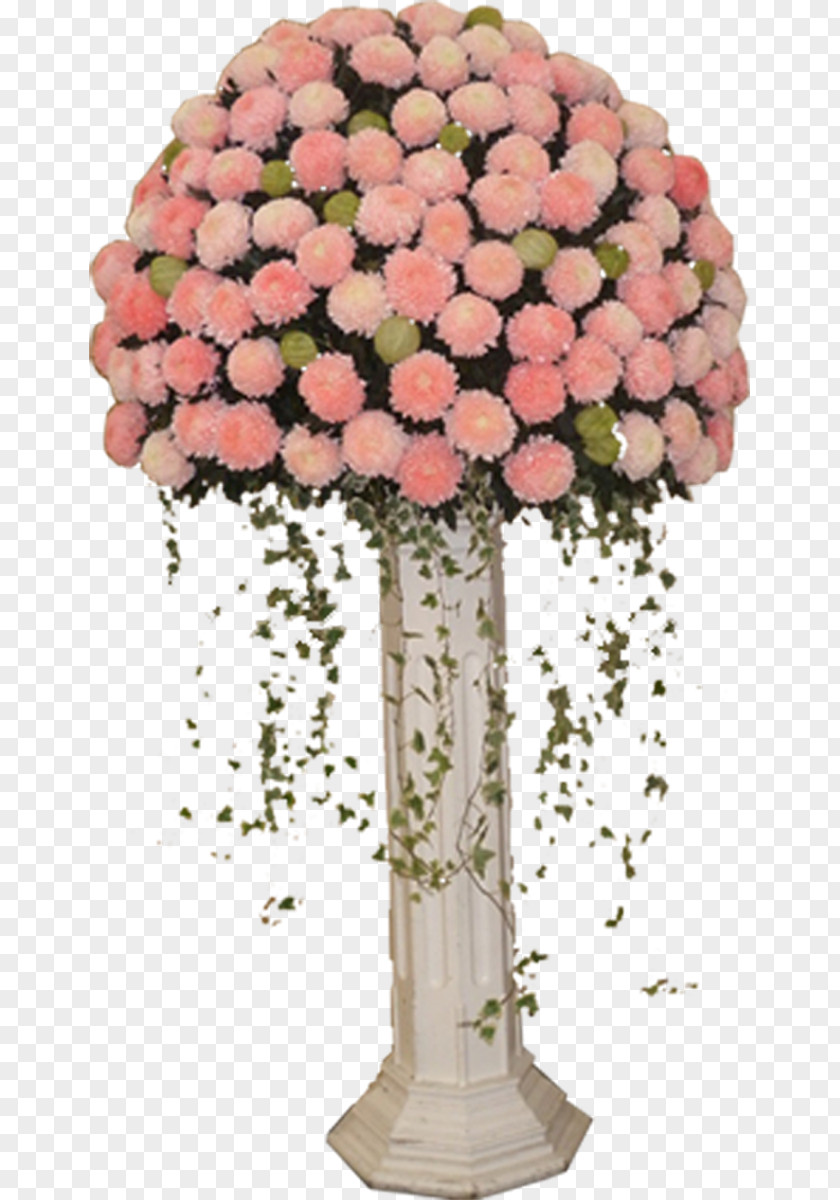 Round Wedding Bouquet Of Pink Opened Garden Roses Nosegay Flower PNG