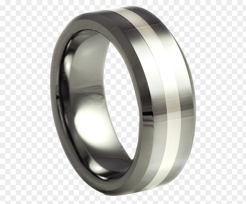 Tungsten Silver Wedding Ring Body Jewellery PNG