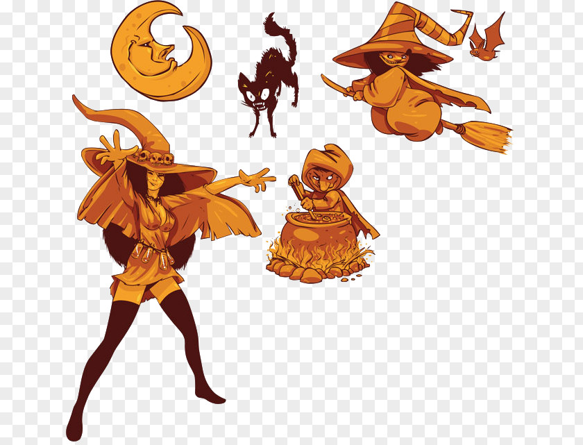Witch Picture Witchcraft Halloween Illustration PNG