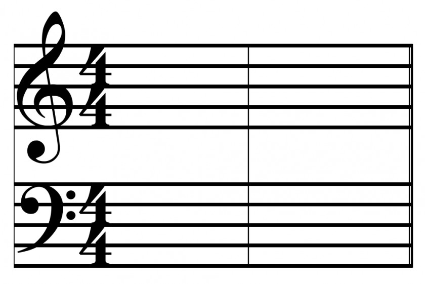 Treble Clef Outline Musical Note Chord Triad Third PNG